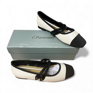 C.Paravano Women’s Double Strap Mary Jane Square Toe Balletcore Flats 7 Preppy